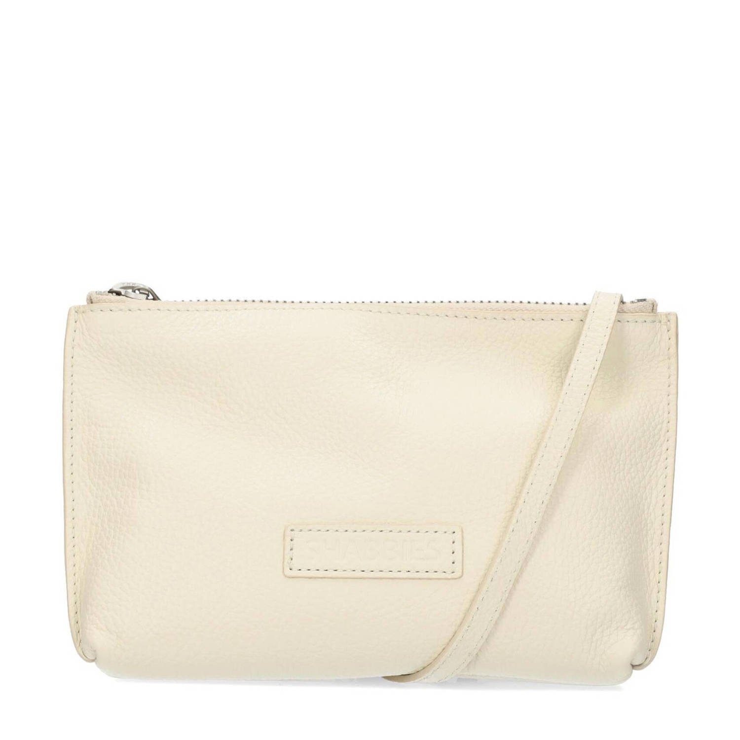 Shabbies Amsterdam leren crossbody tas Festival beige