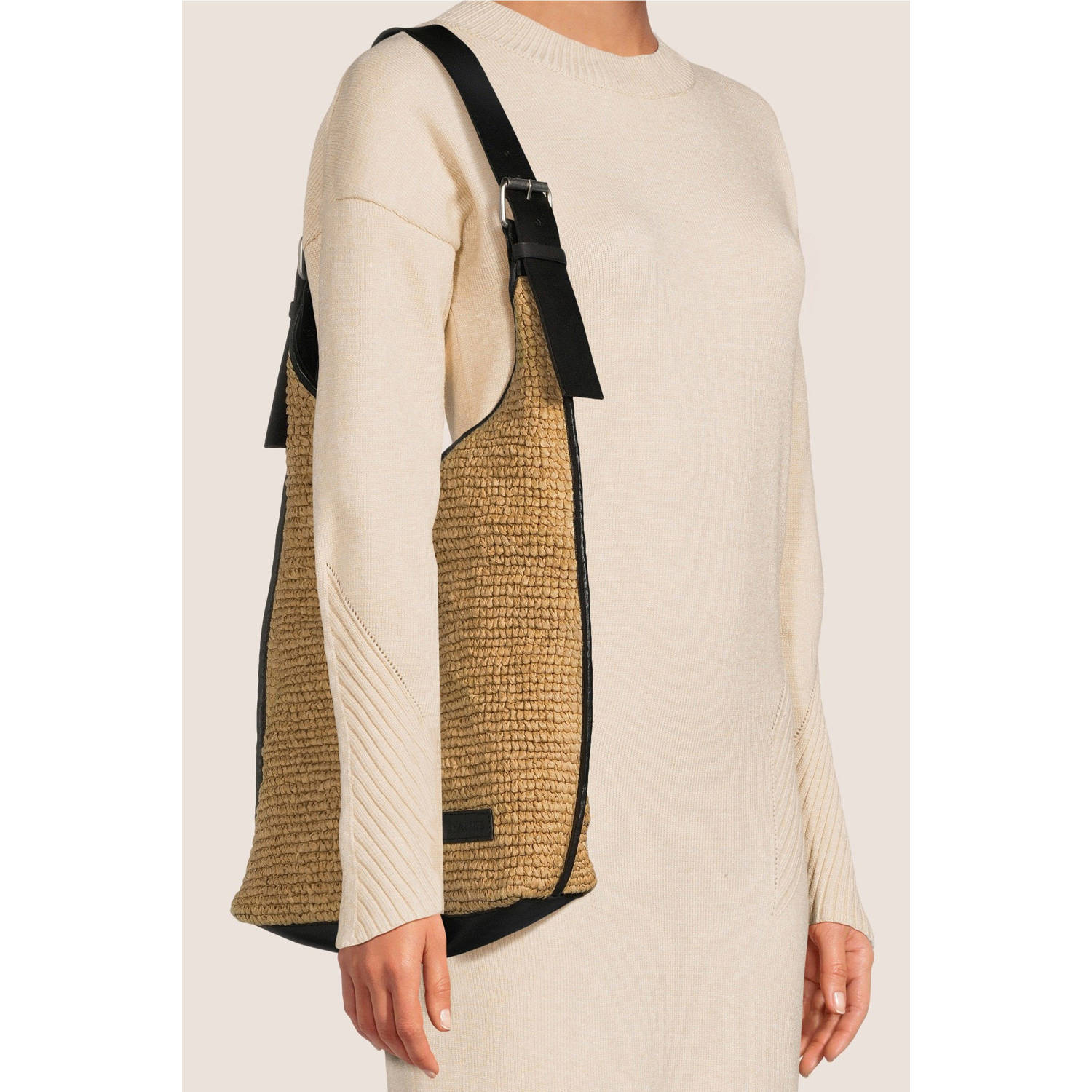 Shabbies Amsterdam shopper bruin zwart