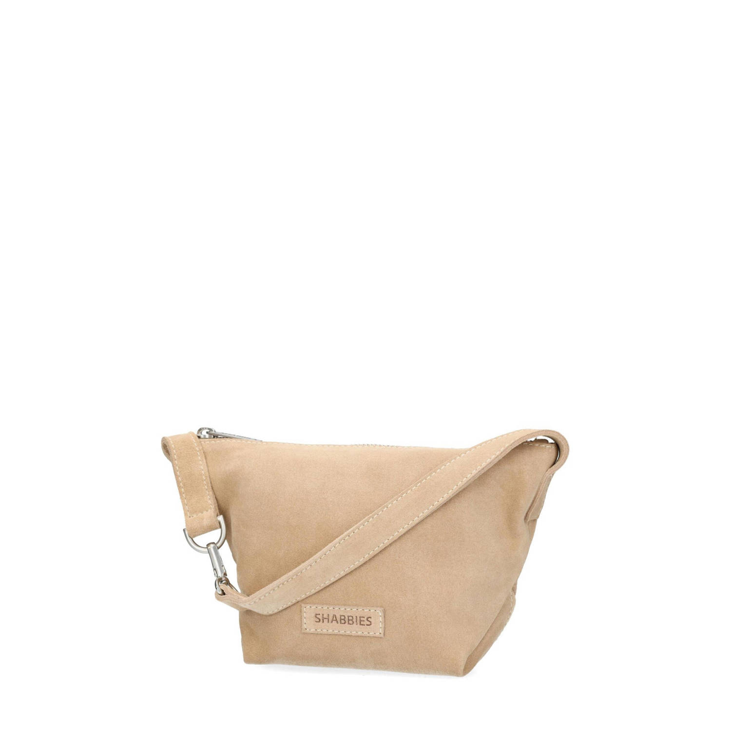 Shabbies Amsterdam suede crossbody tas Esra zand