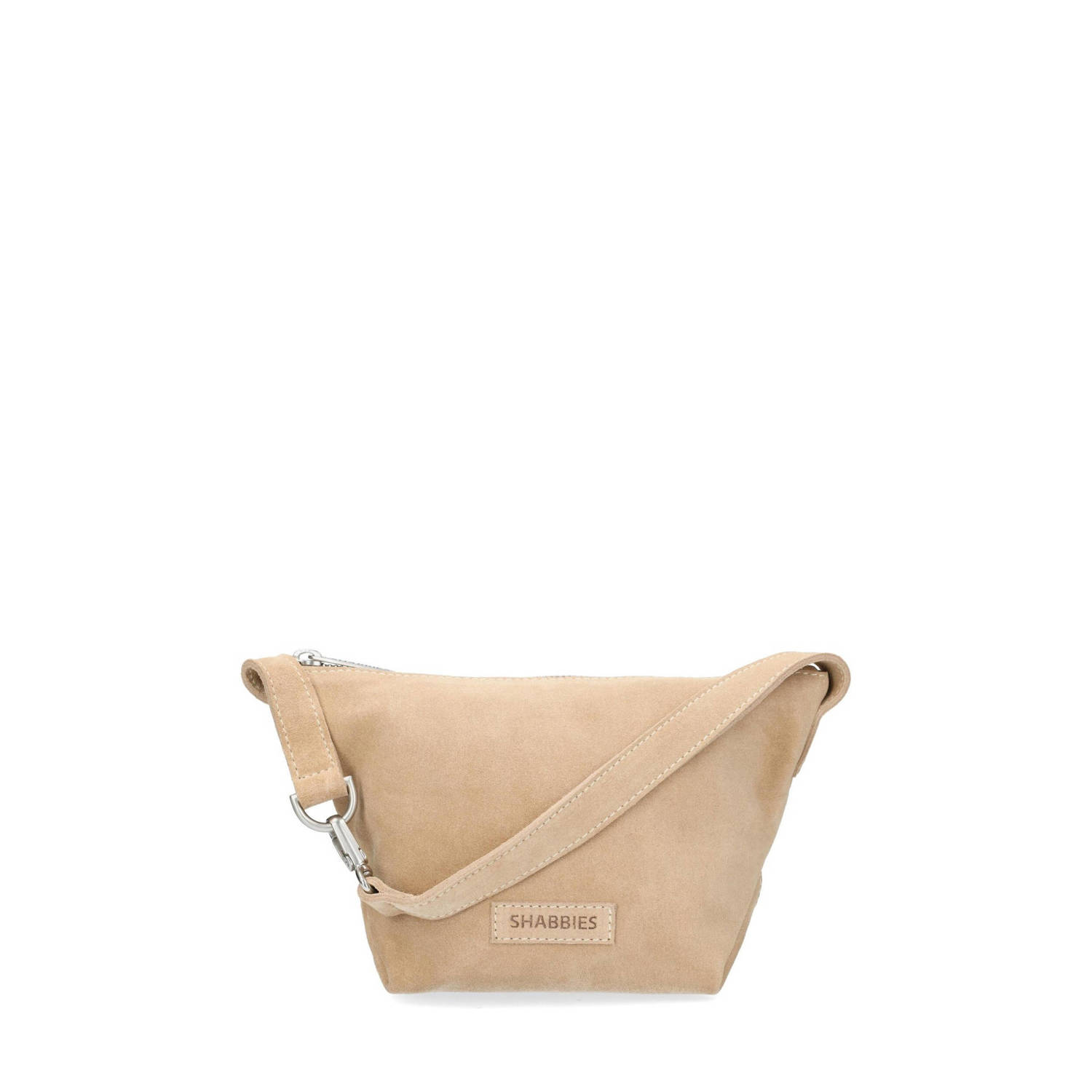 Shabbies Amsterdam suede crossbody tas Esra zand