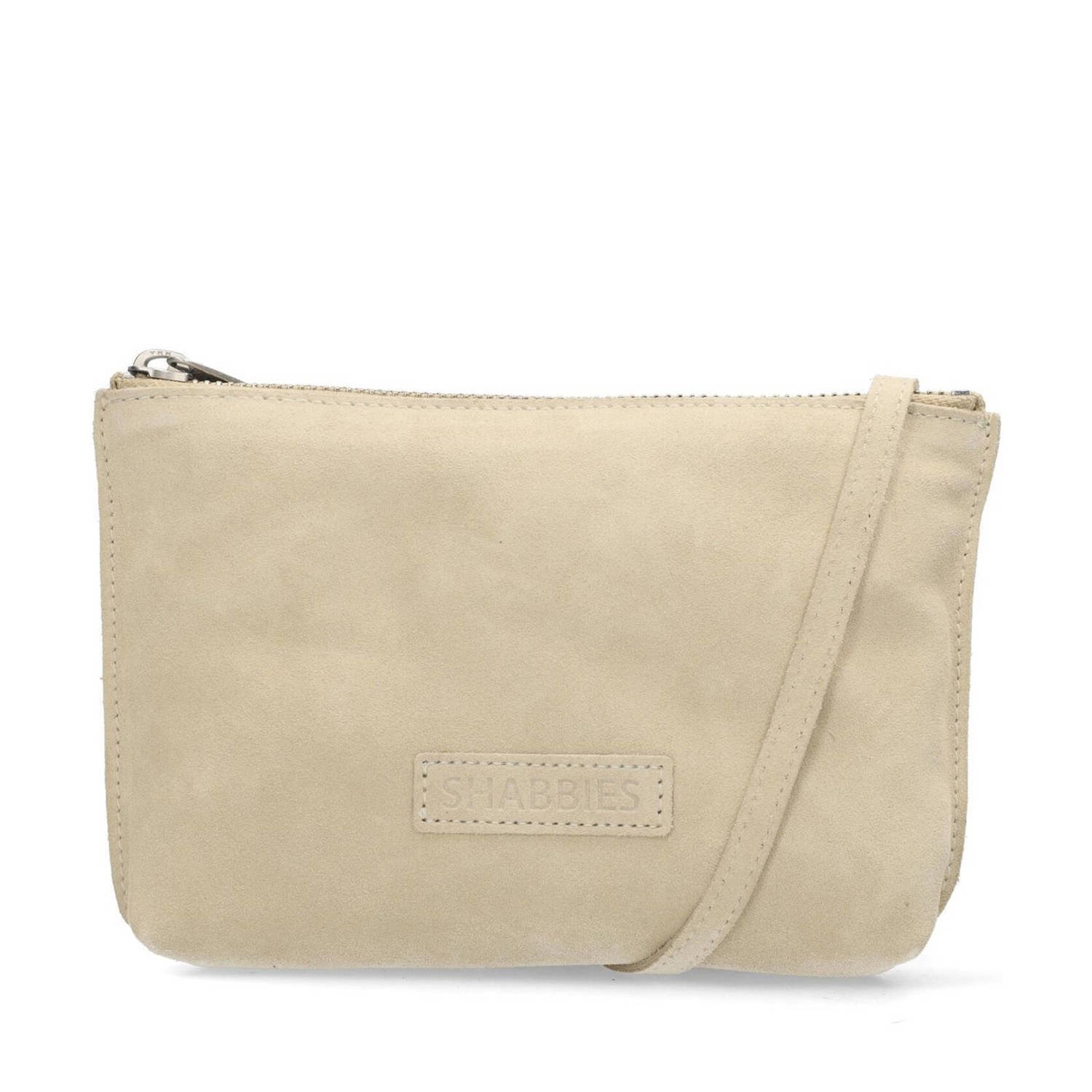 Shabbies Amsterdam suede crossbody tas Festival zand