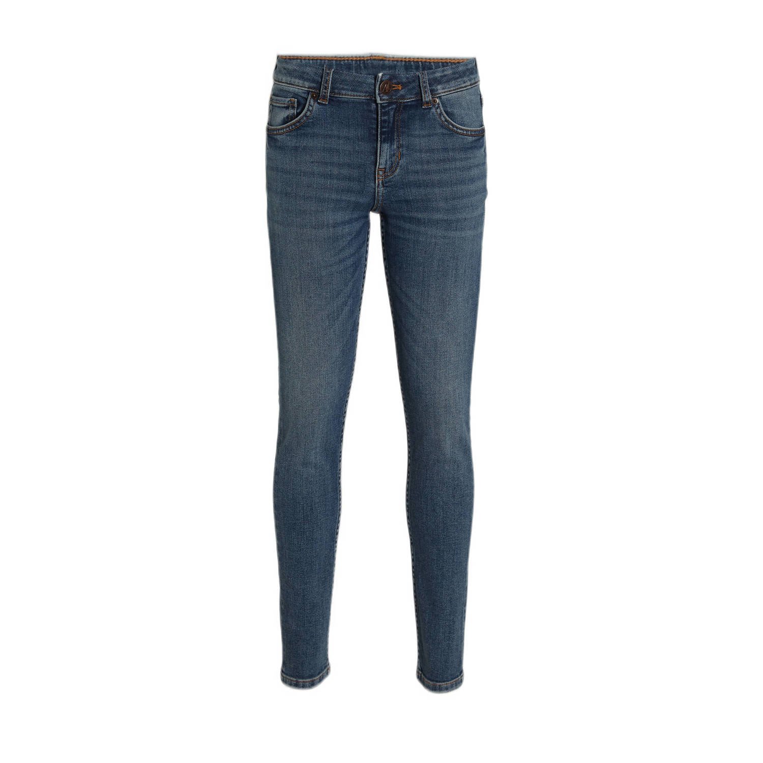 Anytime skinny jeans mid blue Blauw Jongens Denim 104