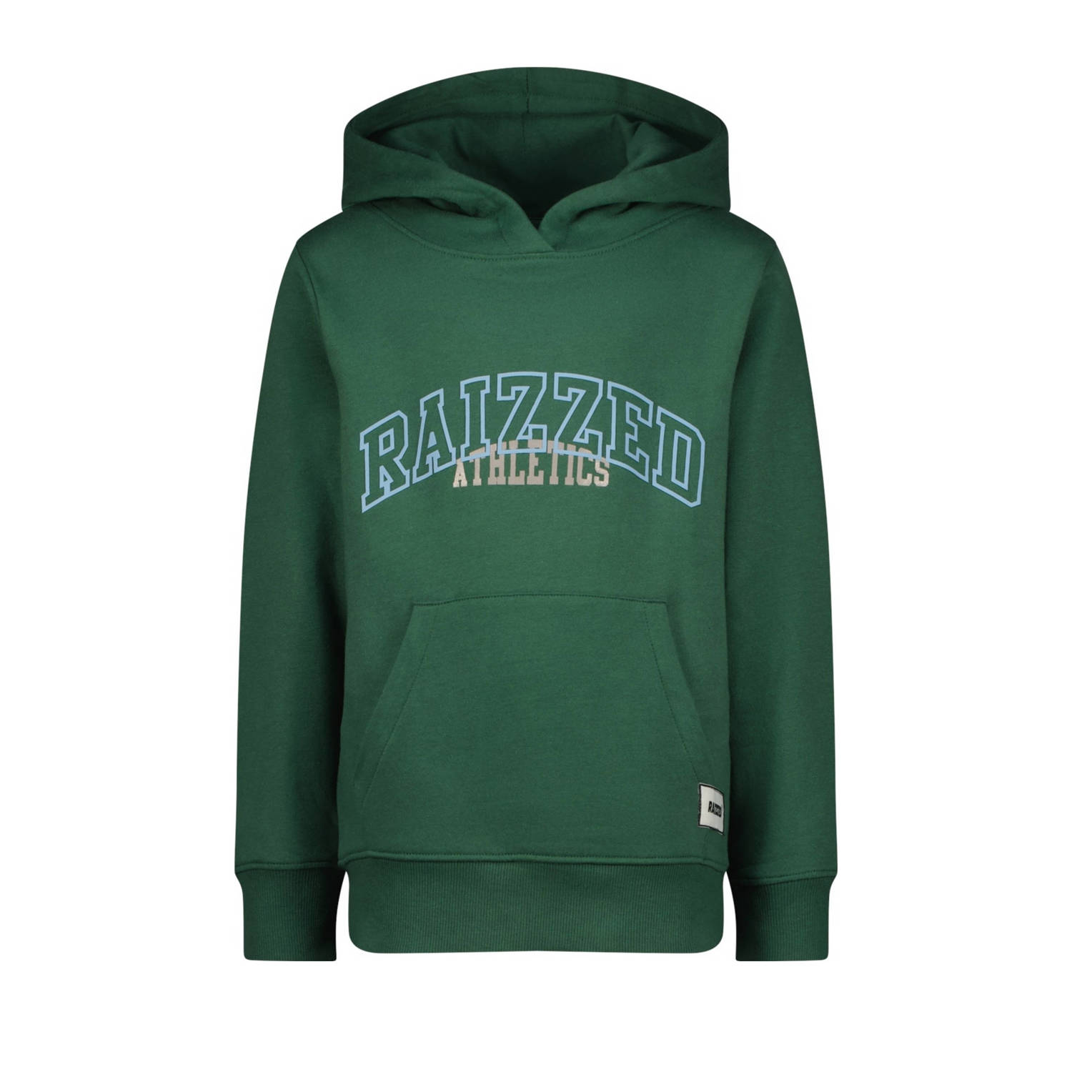 Raizzed hoodie Austin met tekst donkergroen