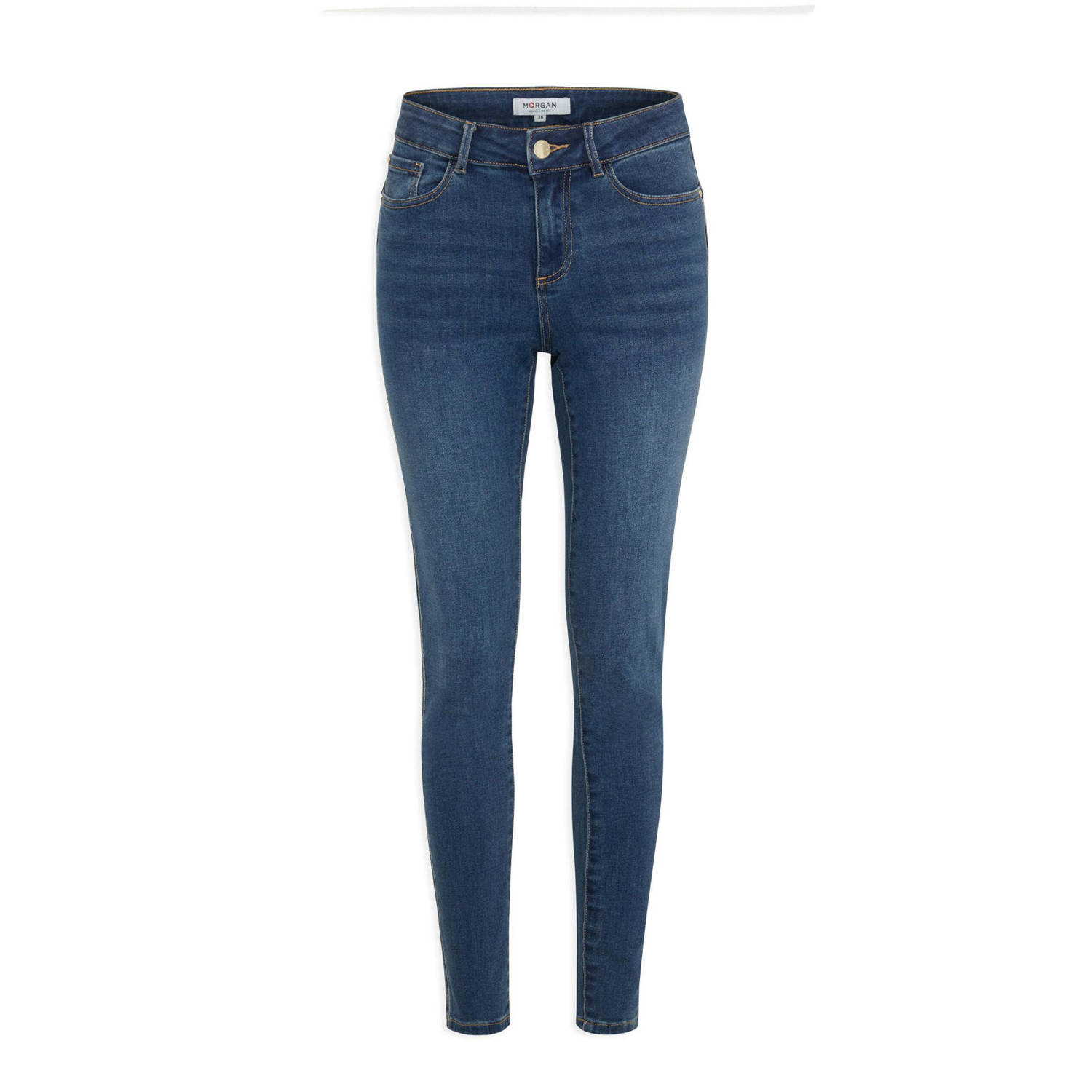 Morgan high waist skinny jeans dark blue denim