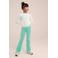 WE Fashion velours flared broek mintgroen