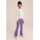 WE Fashion velours flared broek paars