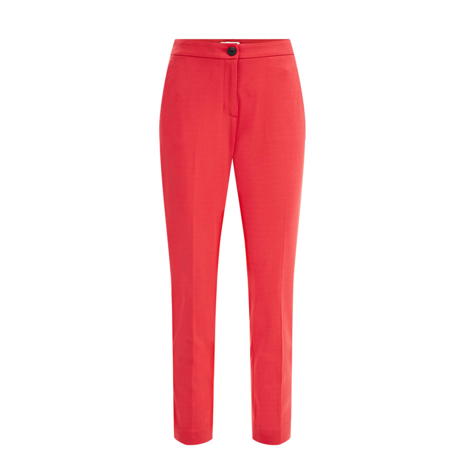 WE Fashion slim fit pantalon rood