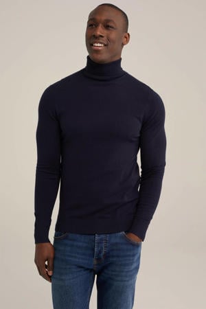 coltrui fijn gebreid donkerblauw