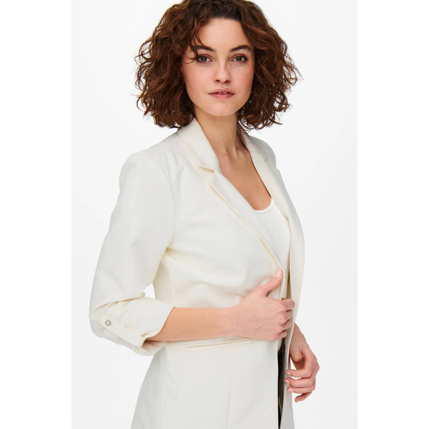 ONLY getailleerde blazer ONLKAYLE wit