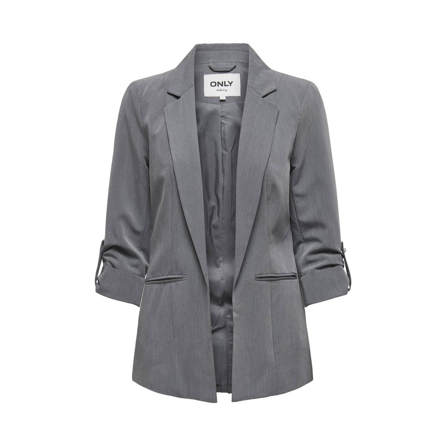 ONLY getailleerde blazer ONLKAYLE lichtgrijs