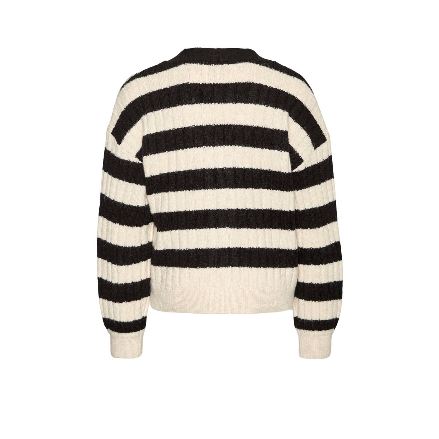 VERO MODA GIRL gestreept vest van polyester zwart wit