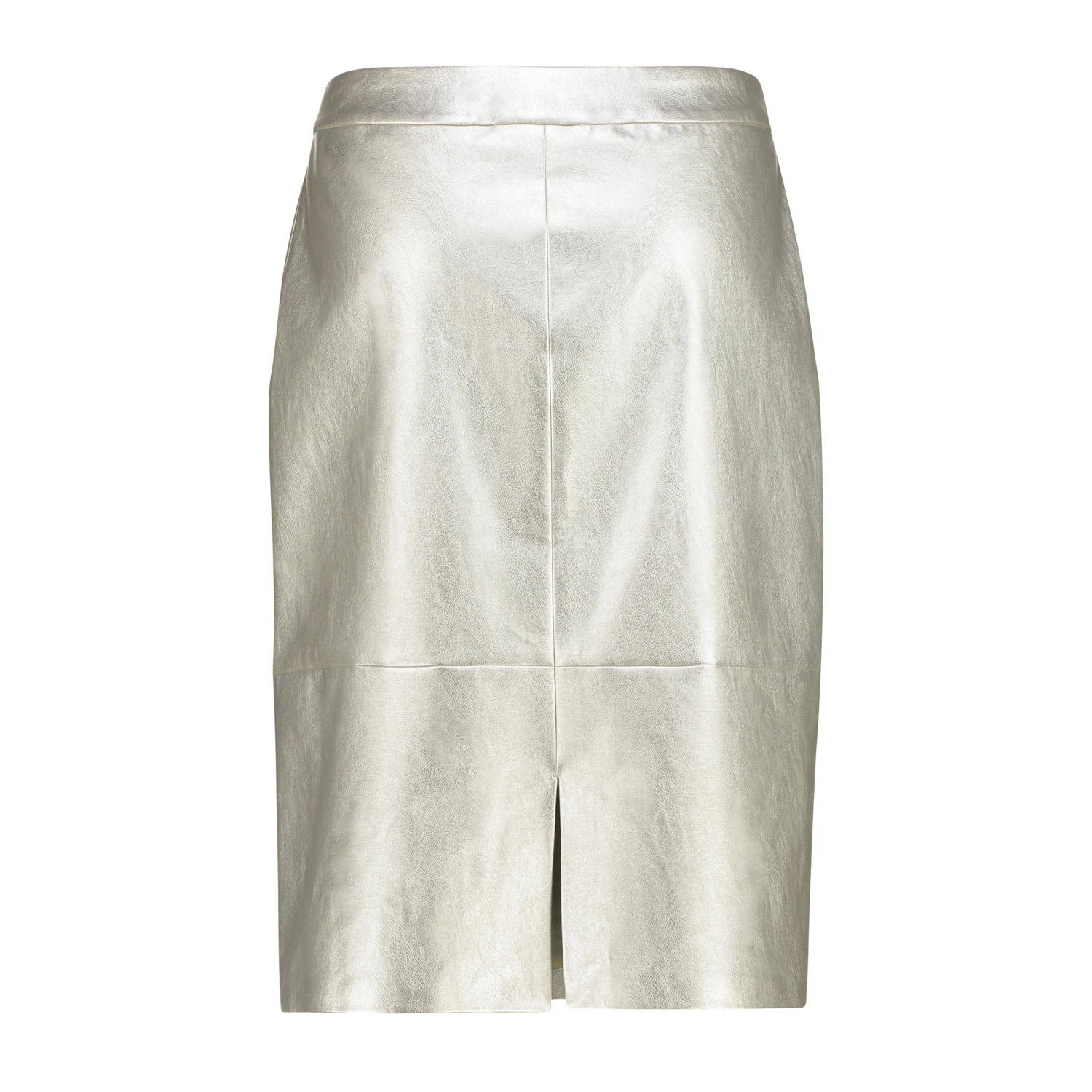 Expresso metallic midi rok zilver