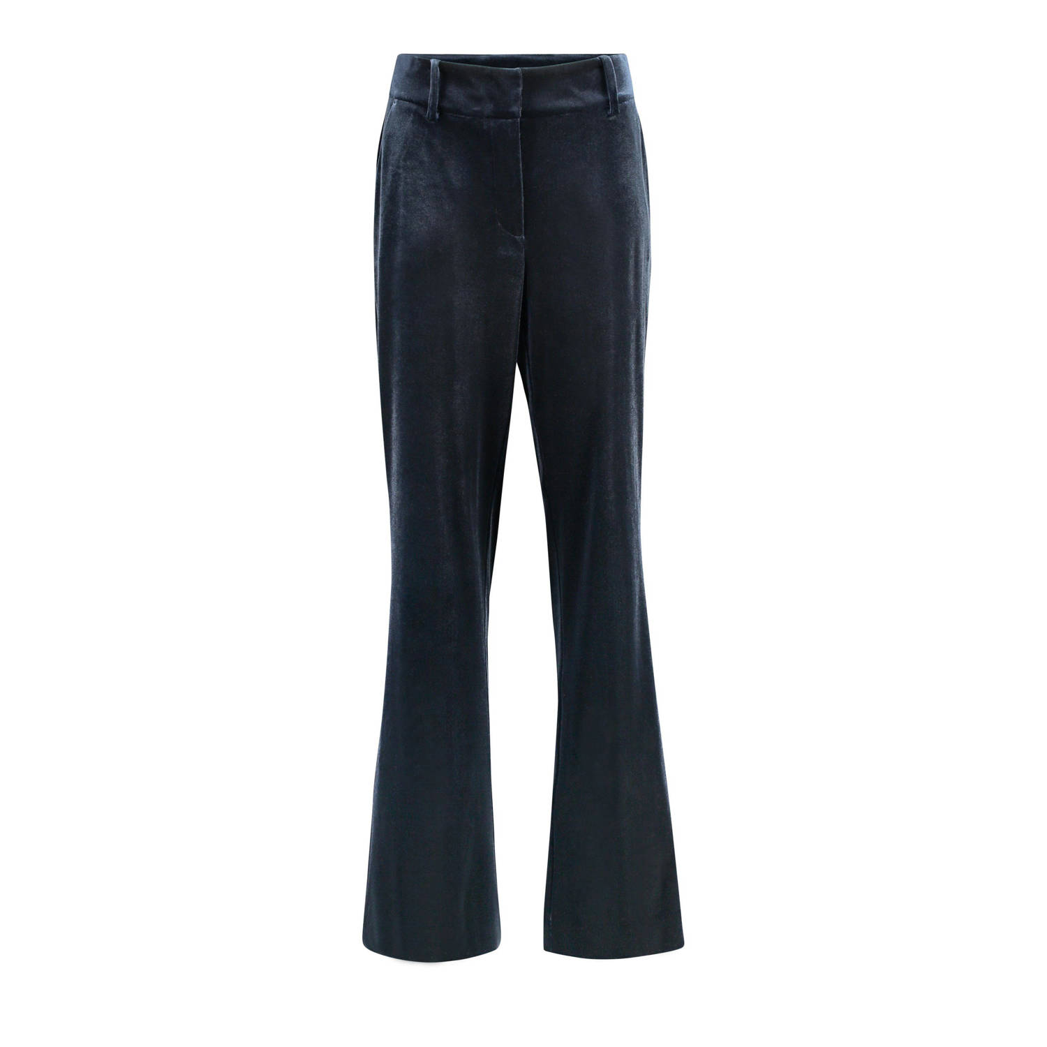 Expresso fluwelen straight fit pantalon blauw