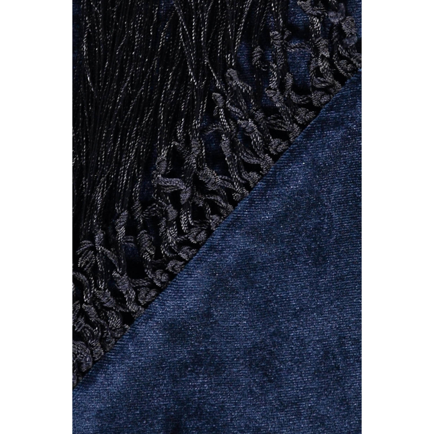 Expresso fluwelen sjaal donkerblauw
