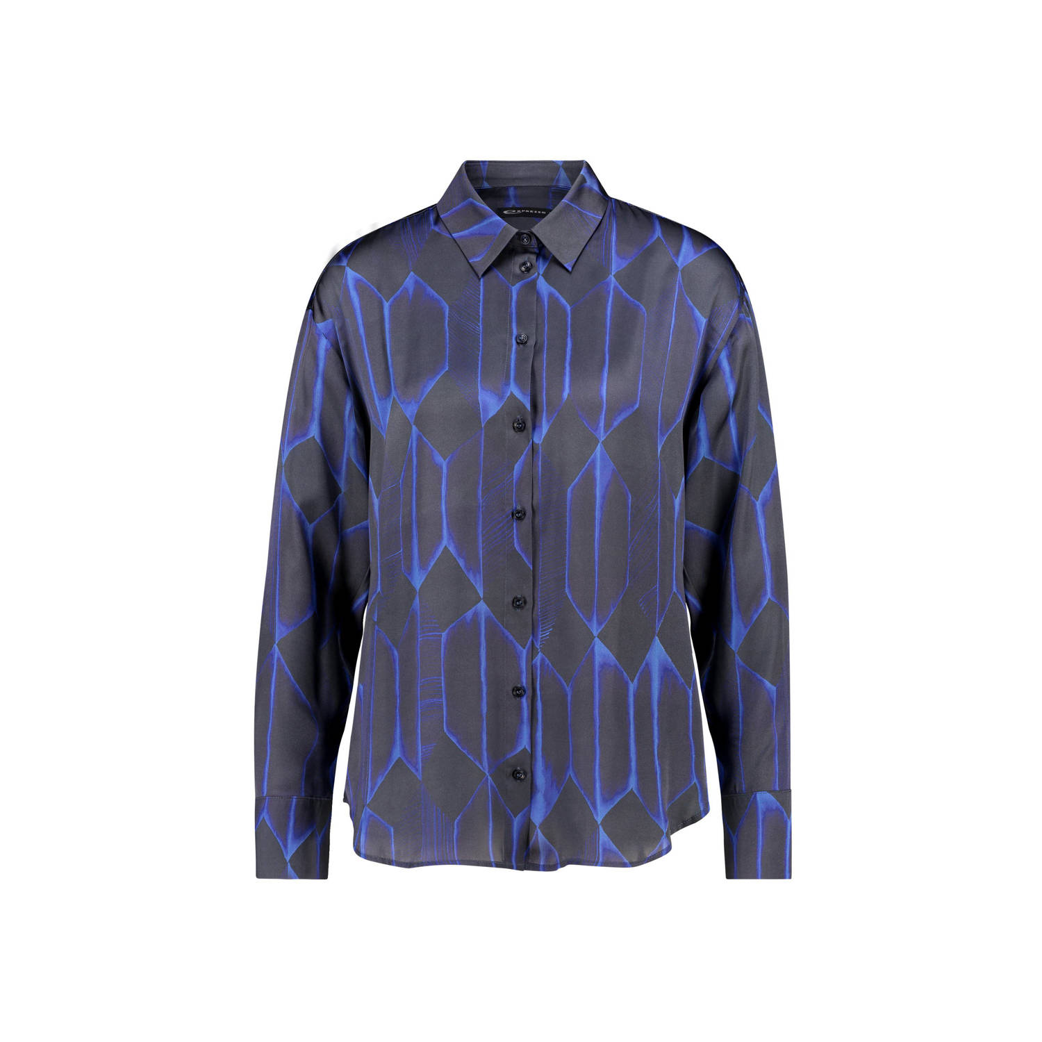 Expresso geweven blouse met grafische print blauw