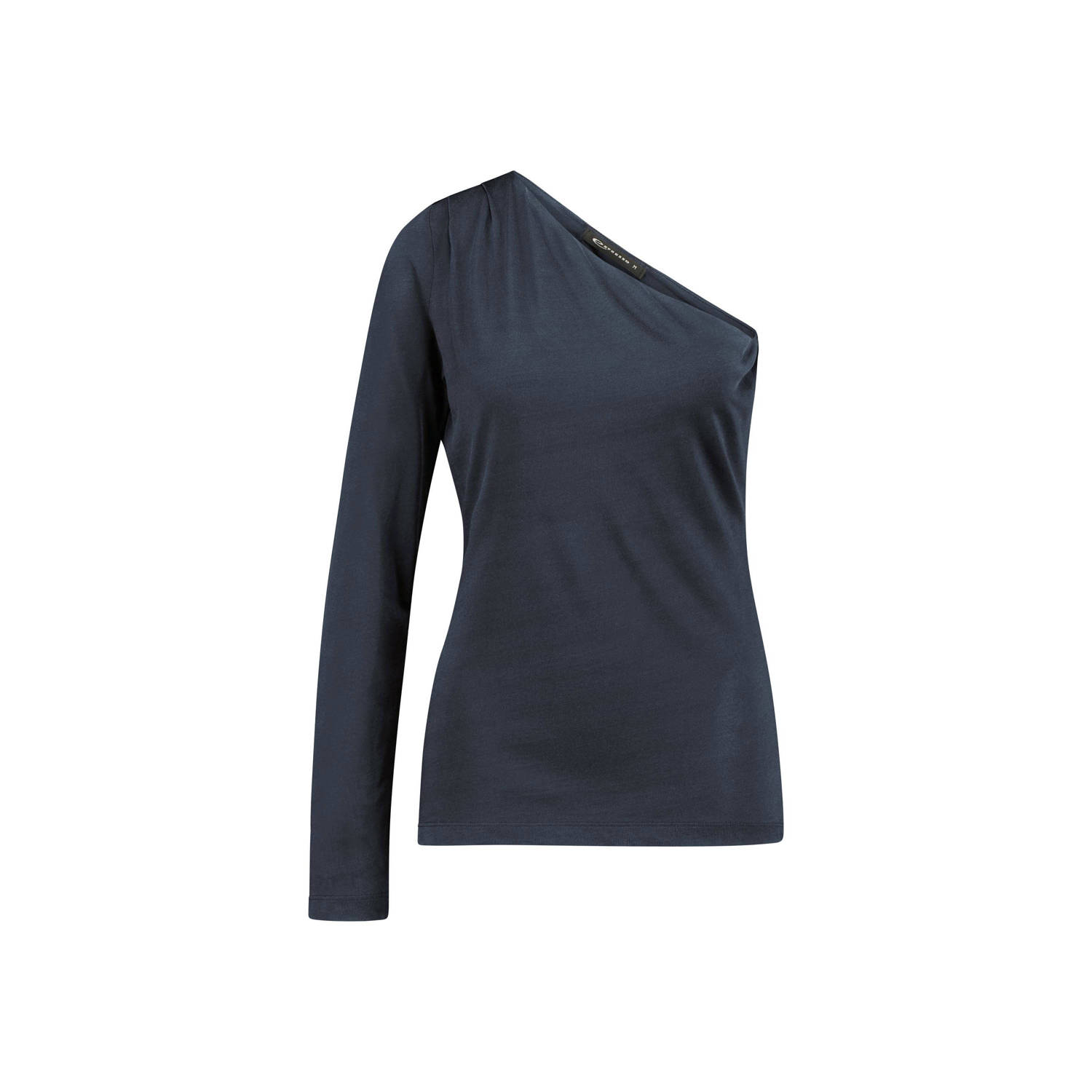 Expresso one shoulder top met plooien blauw