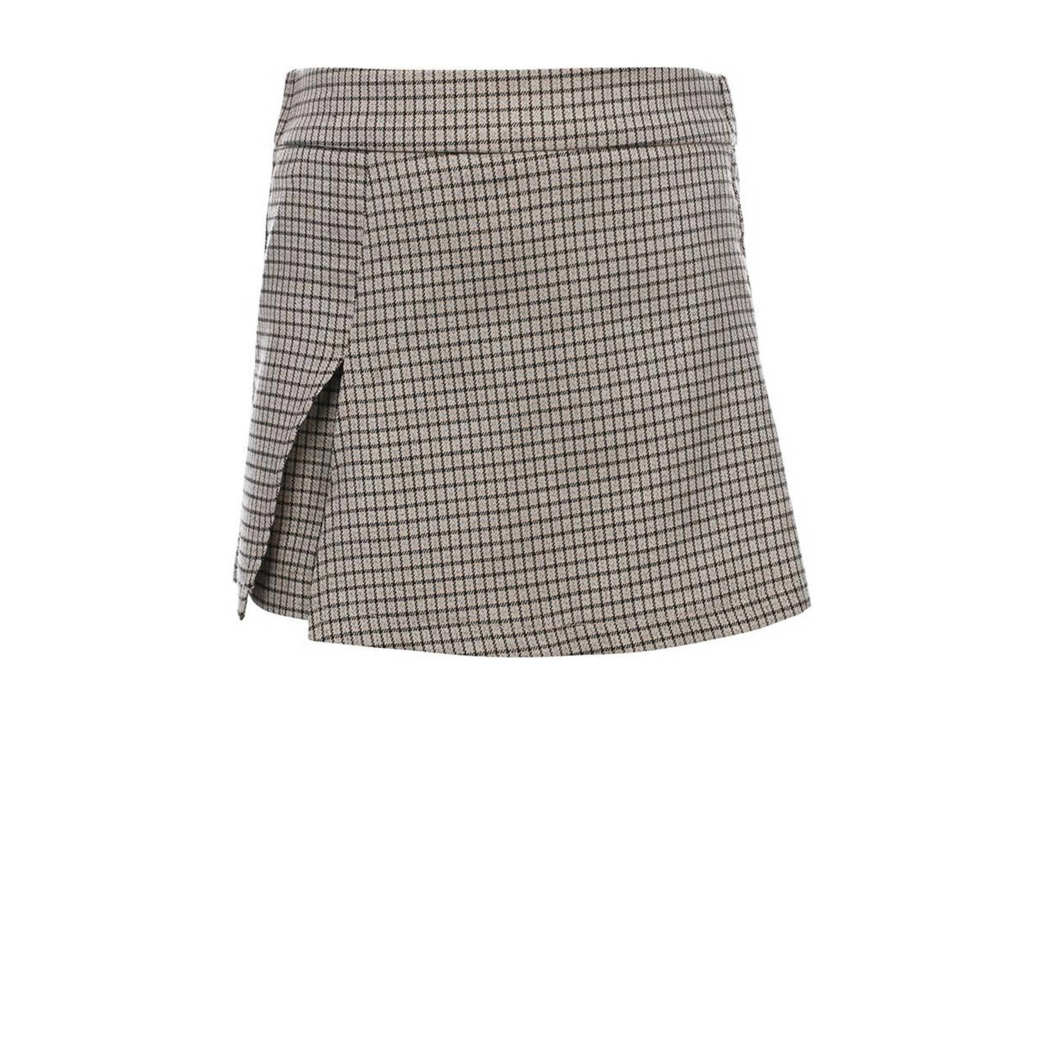 LOOXS 10sixteen geruite skort grijs zwart