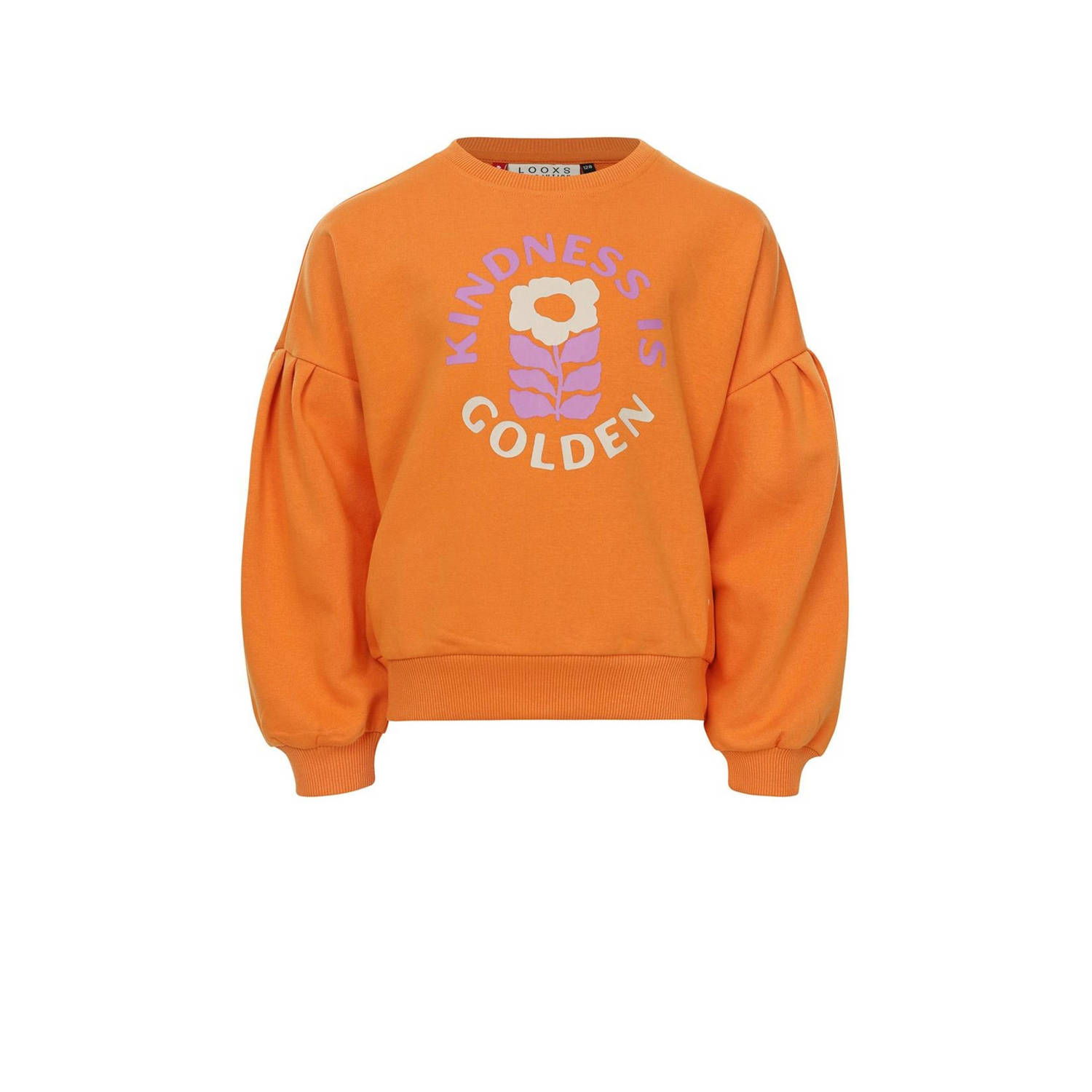 LOOXS little sweater met printopdruk oranje