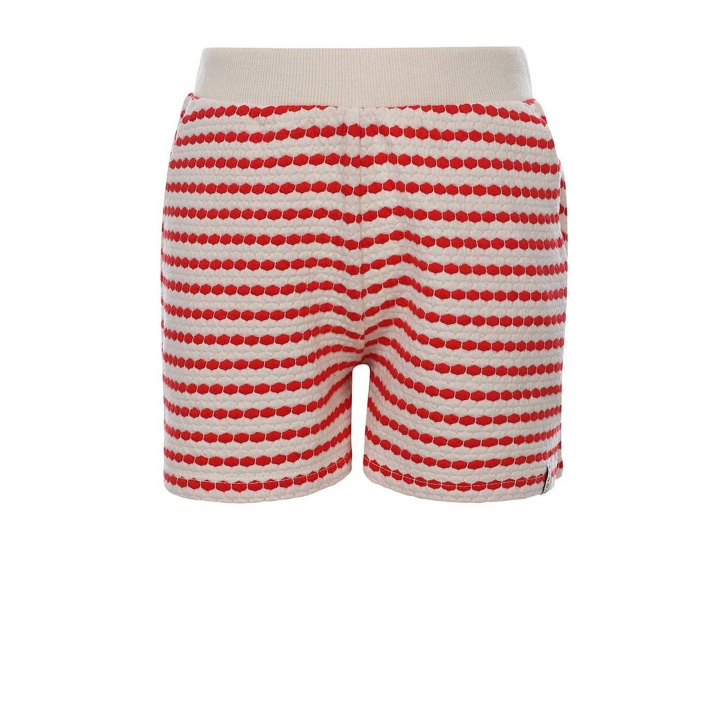 LOOXS little gestreepte short wit rood Korte broek Meisjes Katoen Streep 104