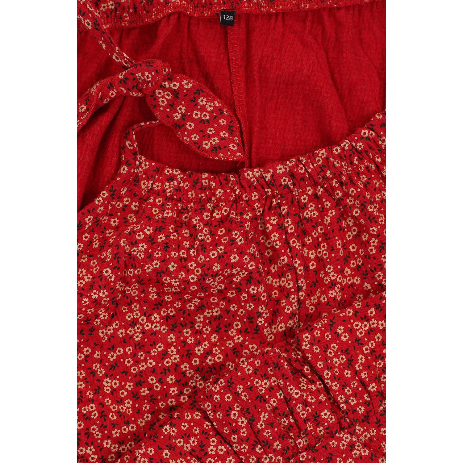 LOOXS little gebloemde jumpsuit rood