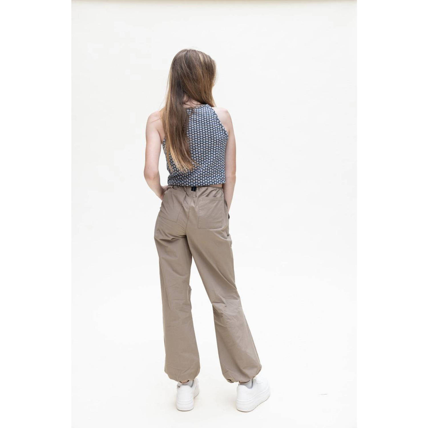 LOOXS 10sixteen tapered fit broek lichtbruin