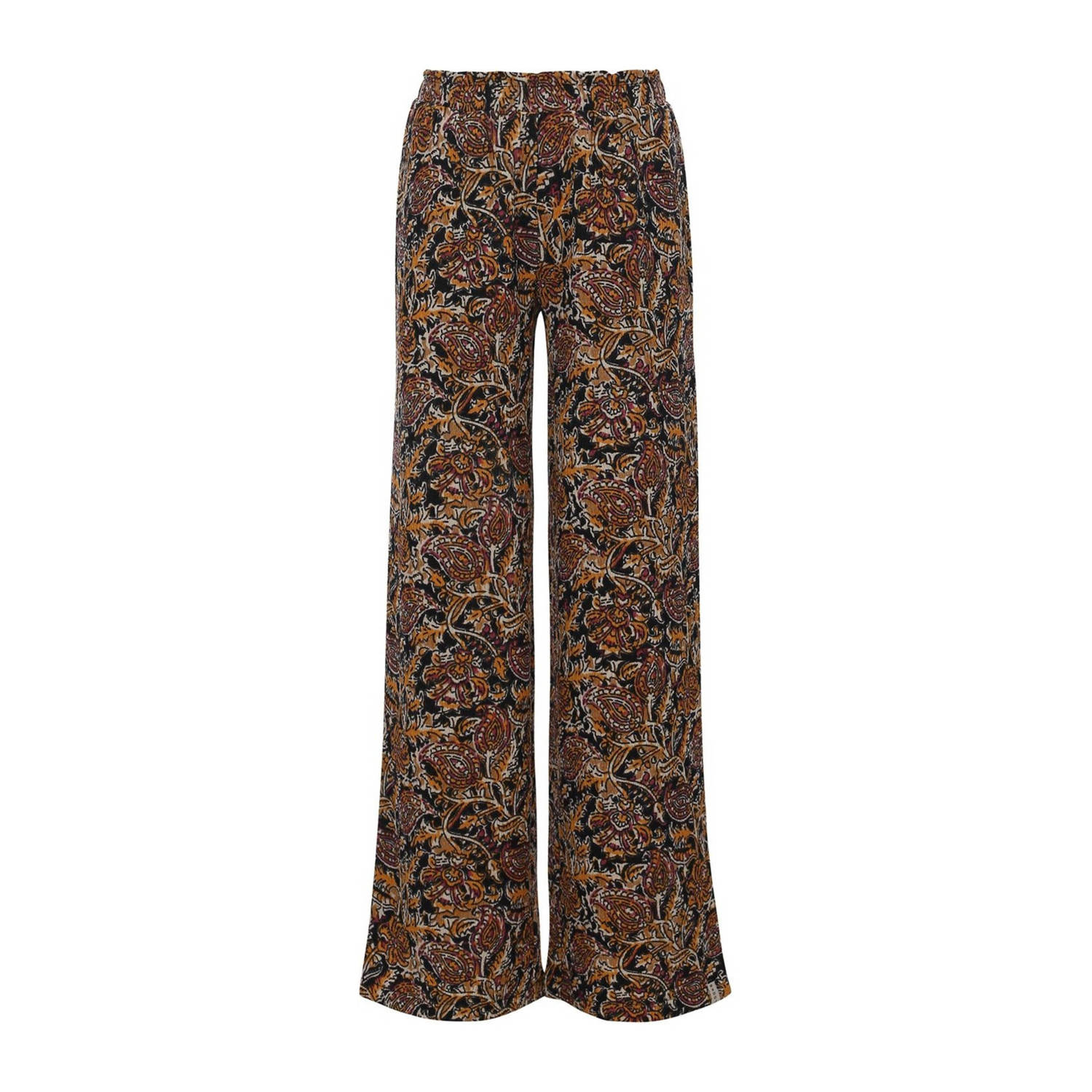 LOOXS little loose fit broek met paisleyprint bruin zand Meisjes Katoen 104