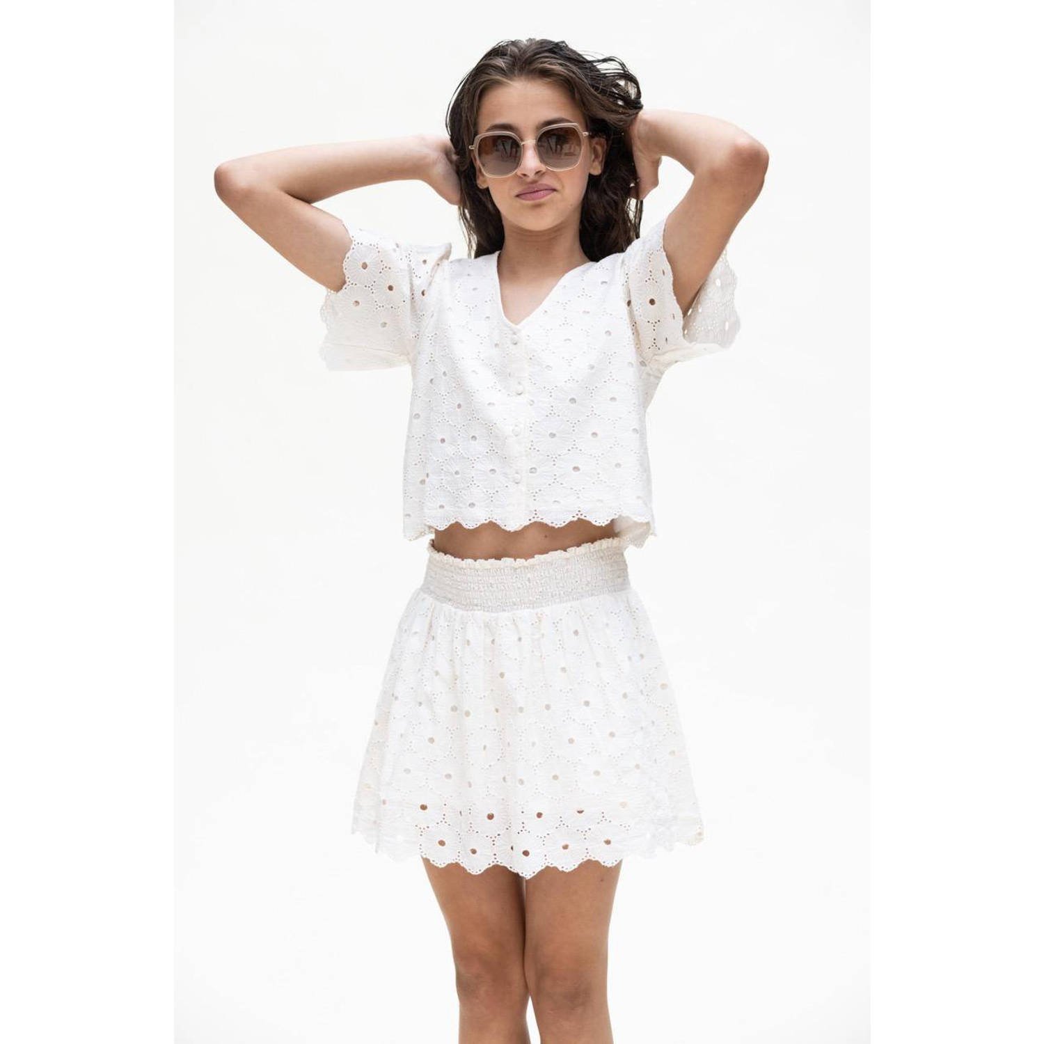 LOOXS 10sixteen rok ecru Meisjes Katoen Effen 140