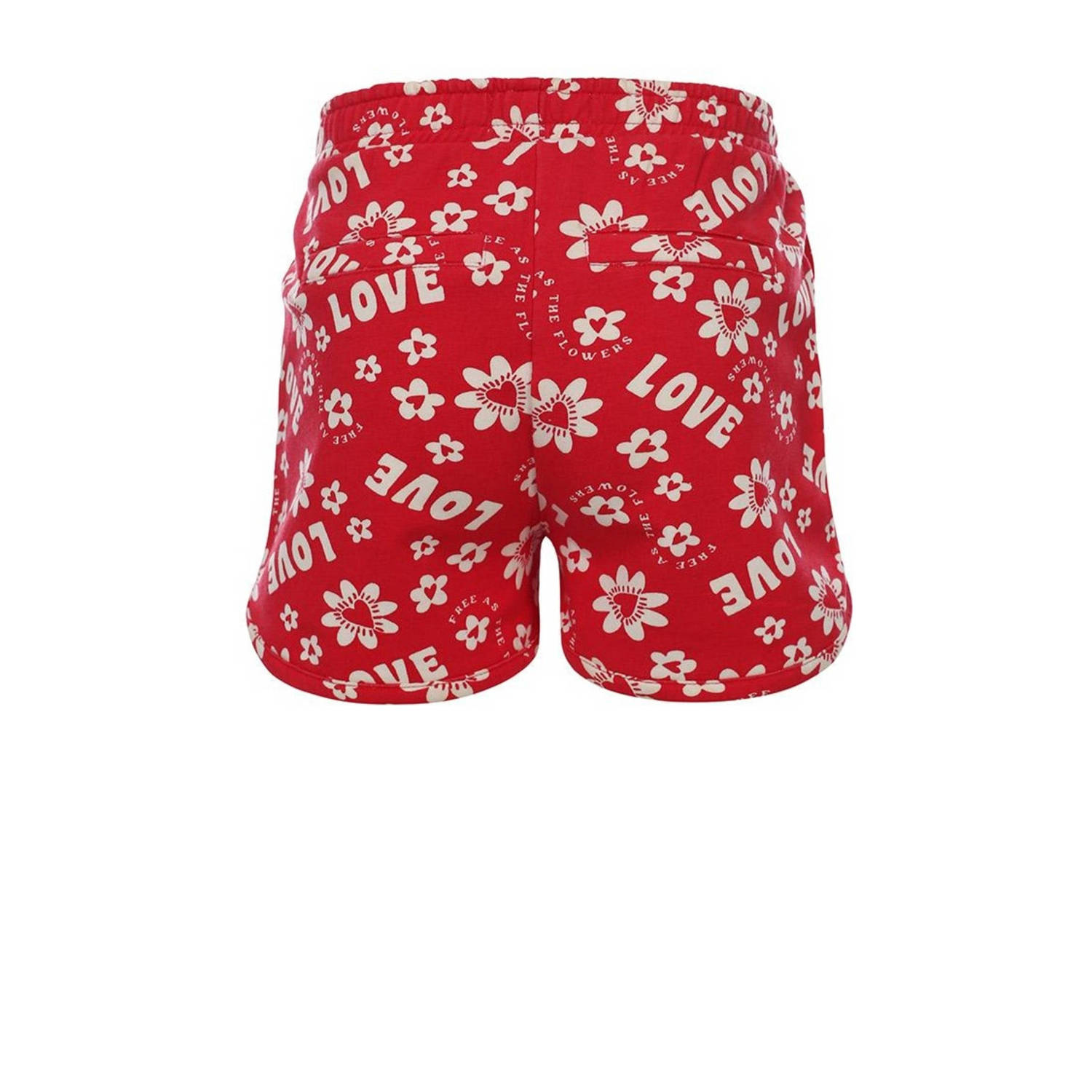 LOOXS little casual short met all over print rood wit
