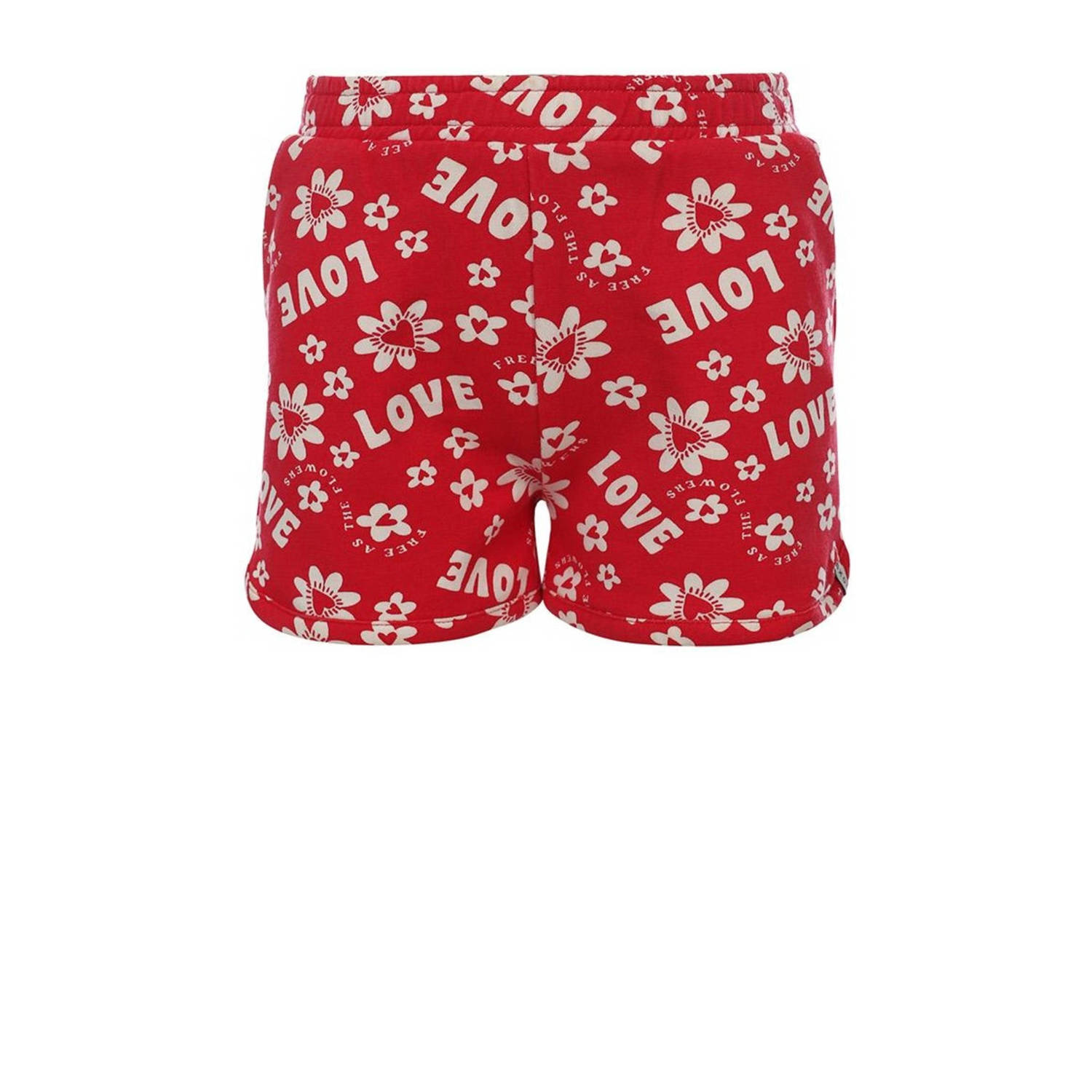 LOOXS little casual short met all over print rood wit Korte broek Meisjes Stretchkatoen 104