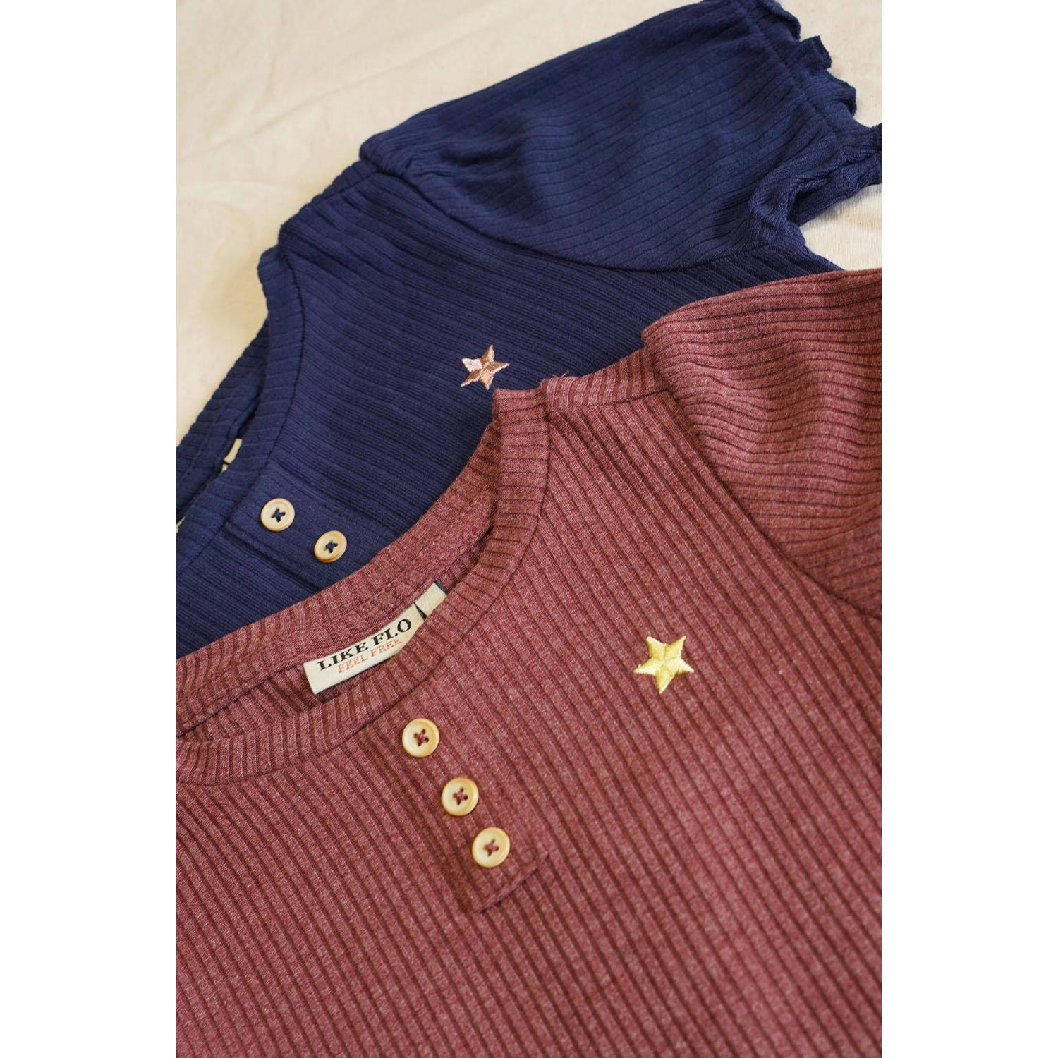 Like Flo T-shirt donkerblauw