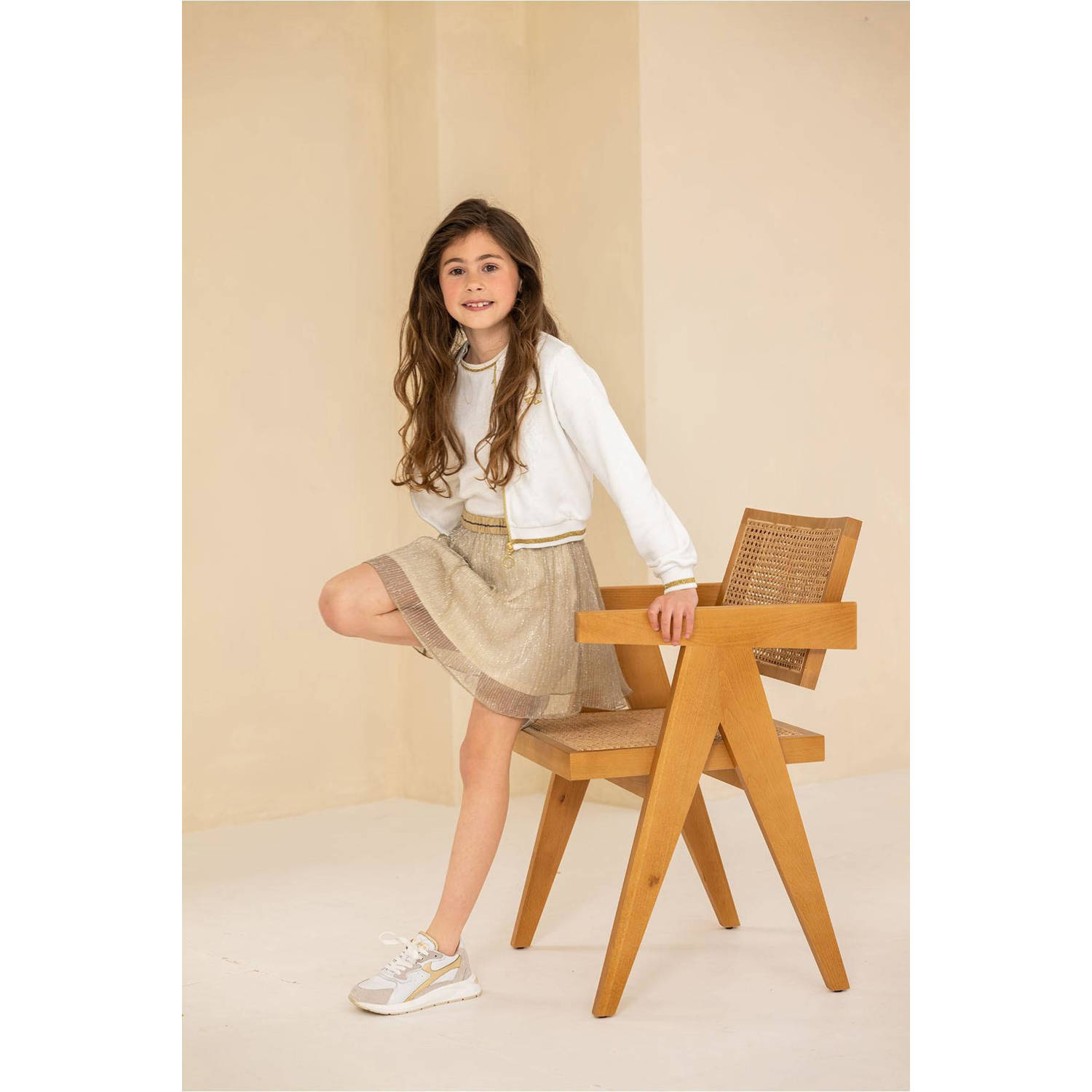 Like Flo T-shirt met ruches offwhite