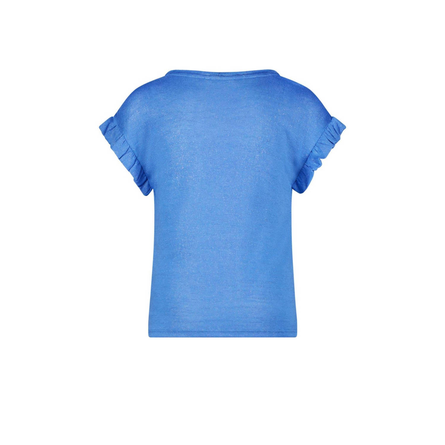 Like Flo metallic T-shirt hemelsblauw metallic
