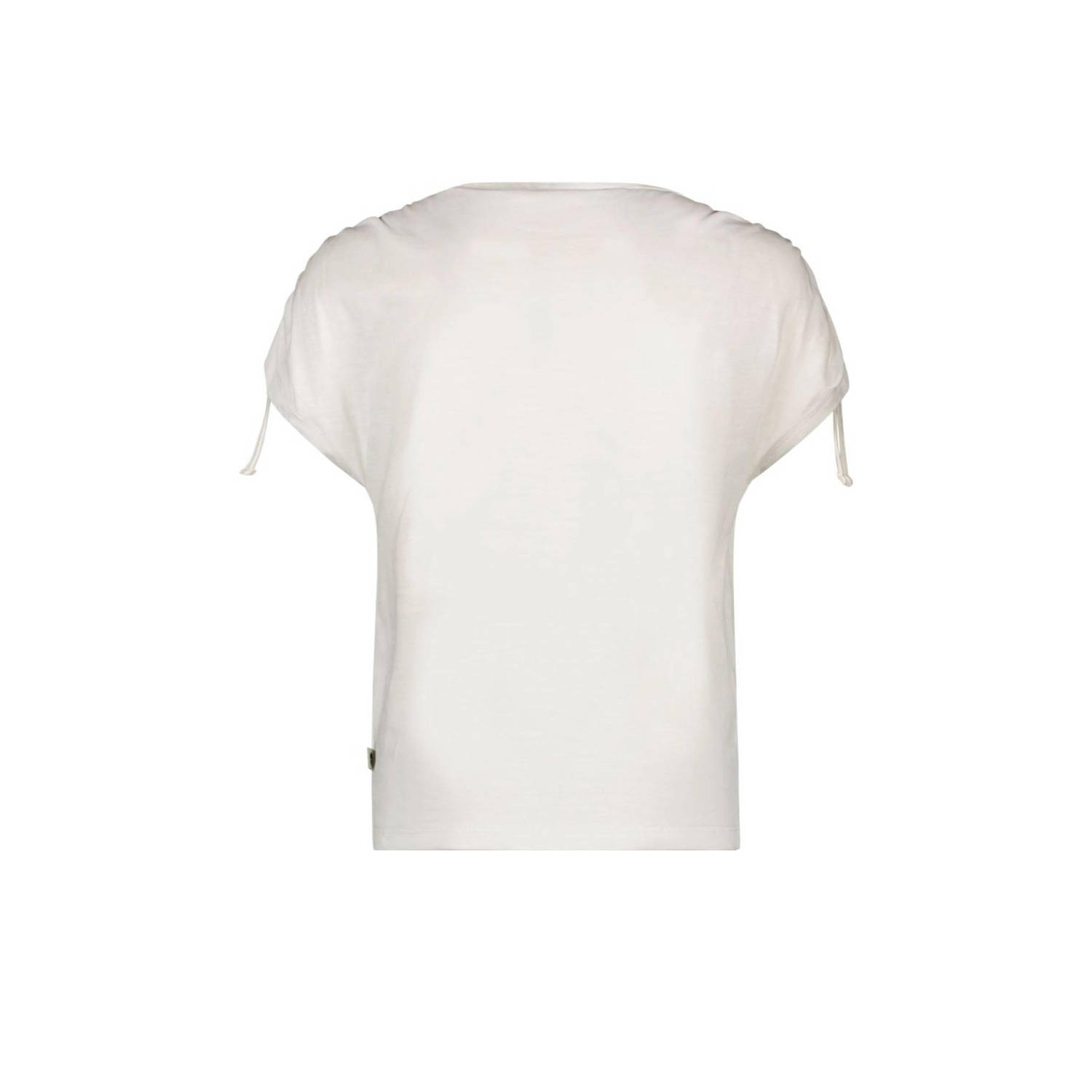 Like Flo T-shirt met printopdruk wit