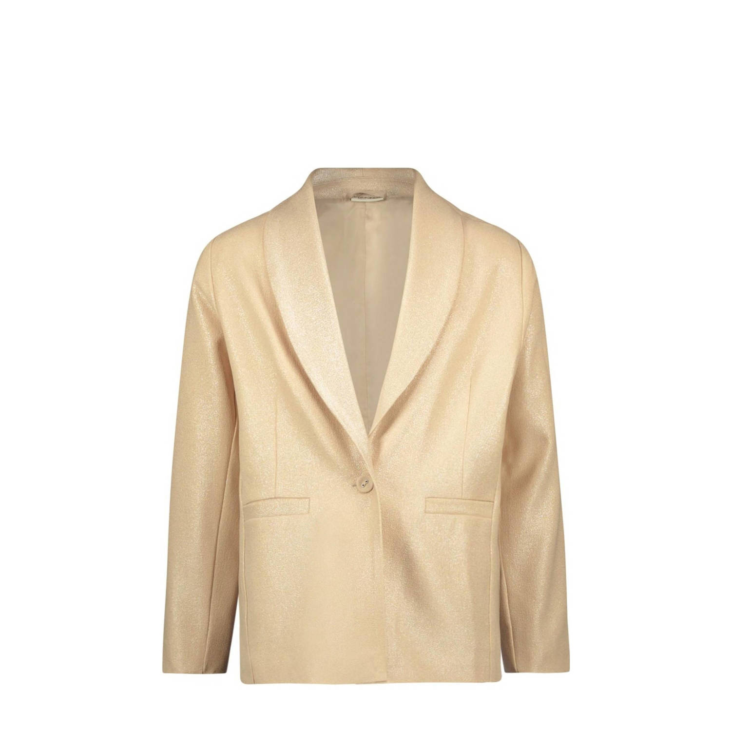 Like Flo metallic blazer champagne