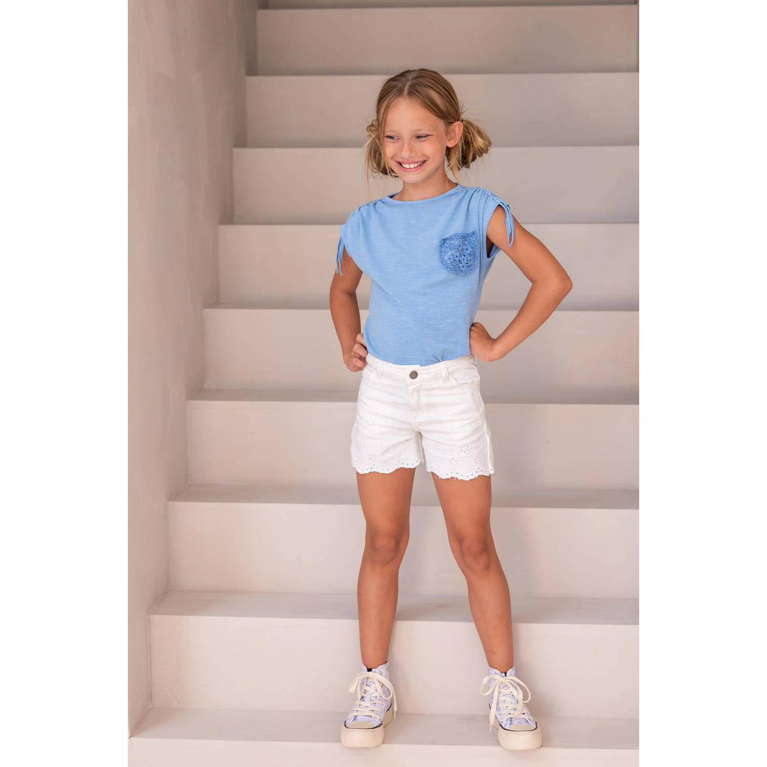 Like Flo loose fit casual short offwhite