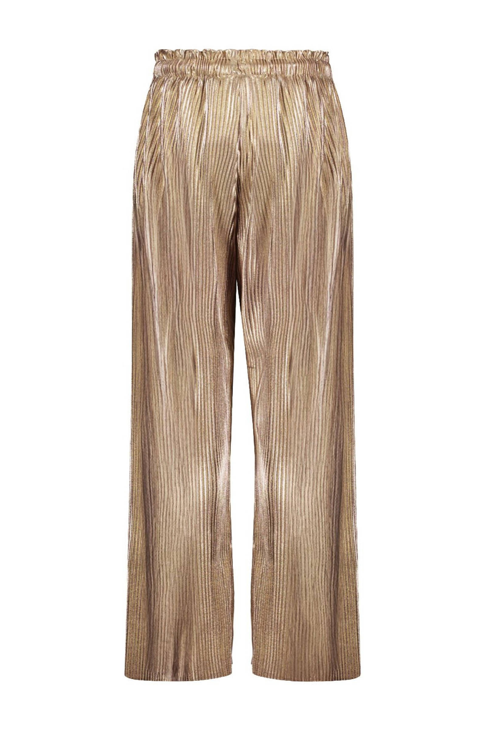 Manfield Dames Goudkleurige metallic leren cowboy laarzen