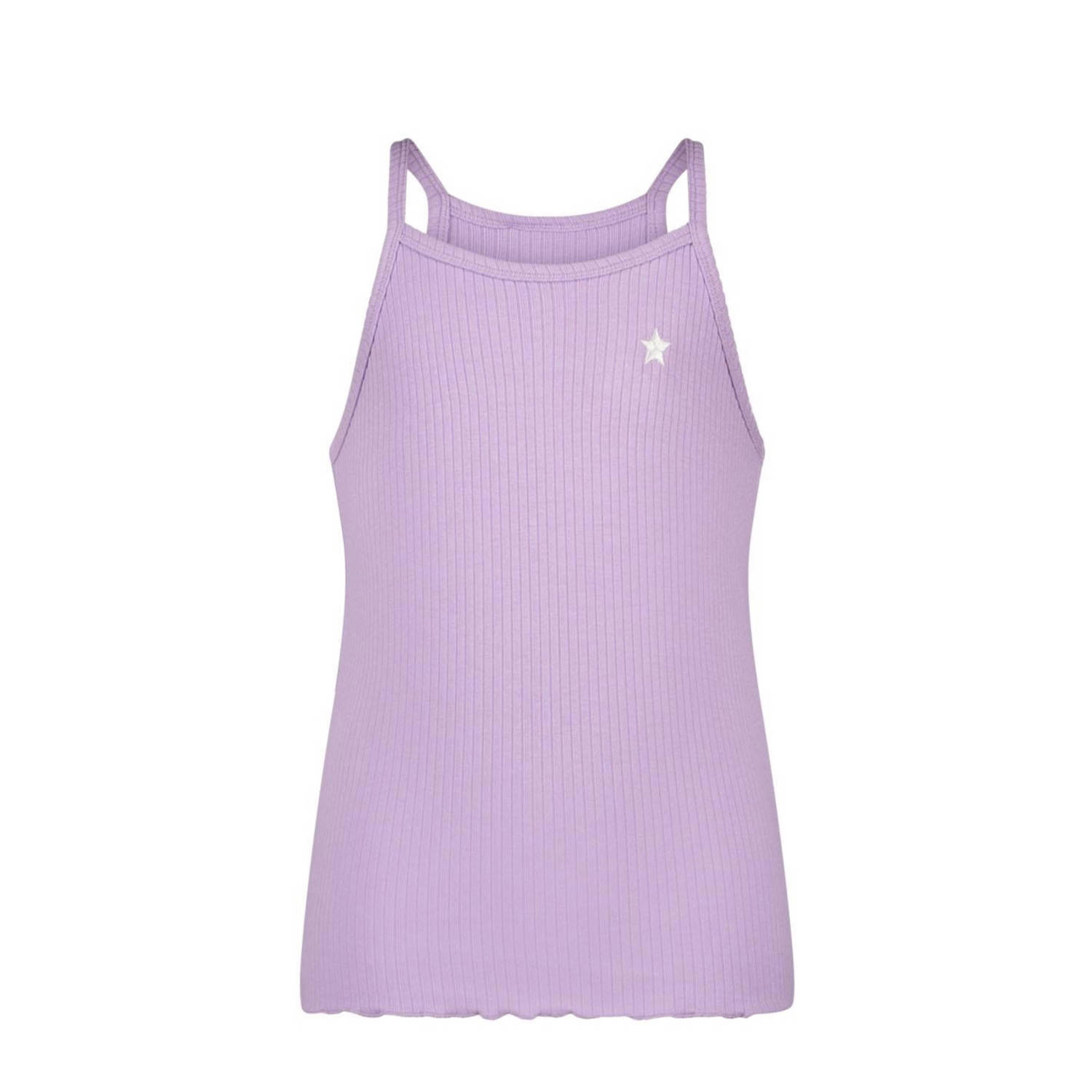 Like Flo singlet lila Paars Meisjes Viscose Ronde hals Effen 116