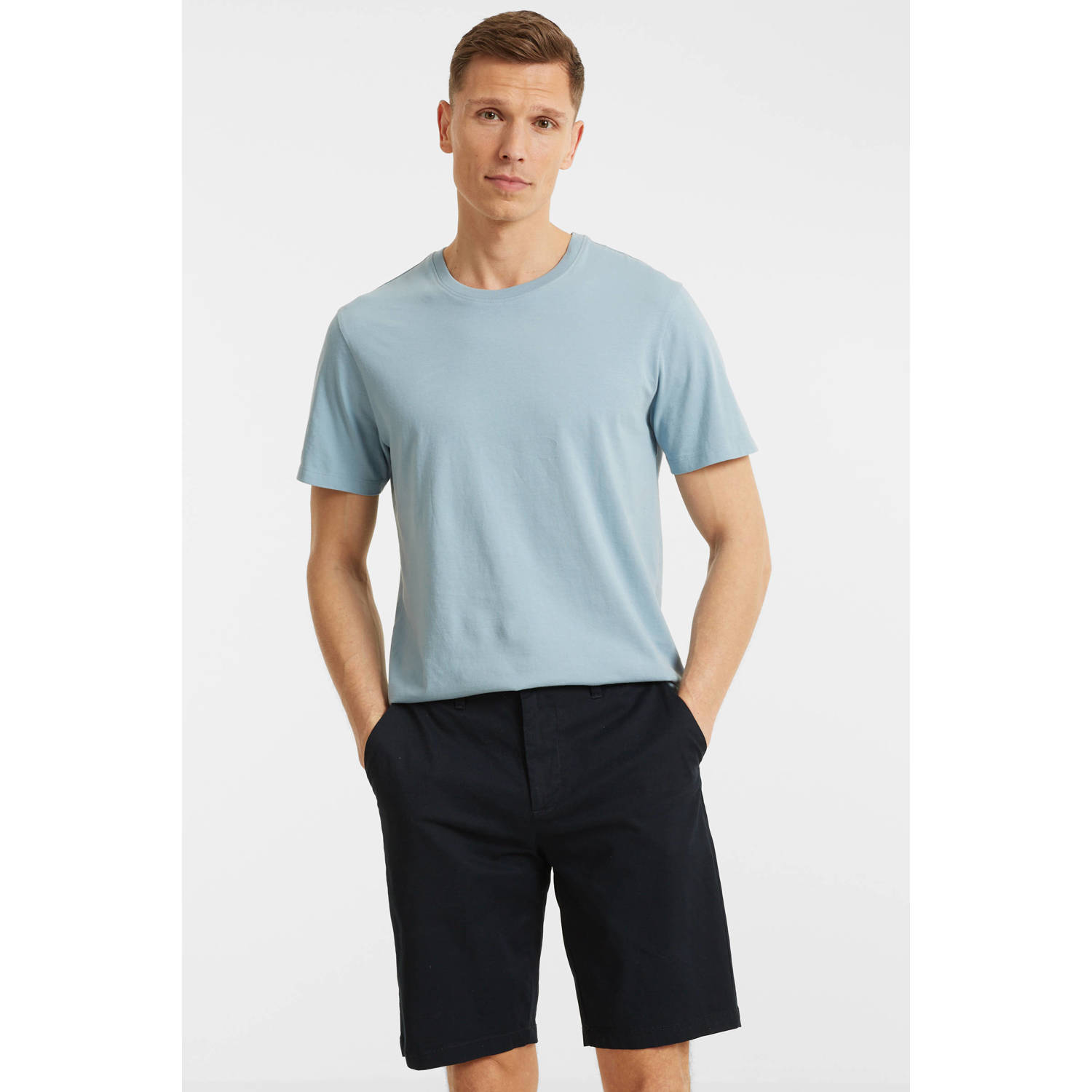 Anytime chino short donkerblauw