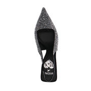 thumbnail: Sacha x Tessa van Montfoort  slingback pumps met strass zwart/zilver