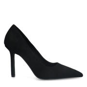 thumbnail: Zwarte dames Sacha pumps van textiel met naaldhak