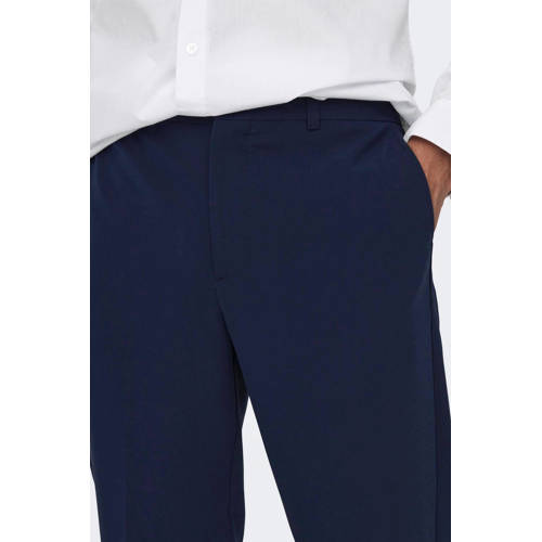 ONLY & SONS slim fit pantalon ONSEVE donkerblauw afbeelding