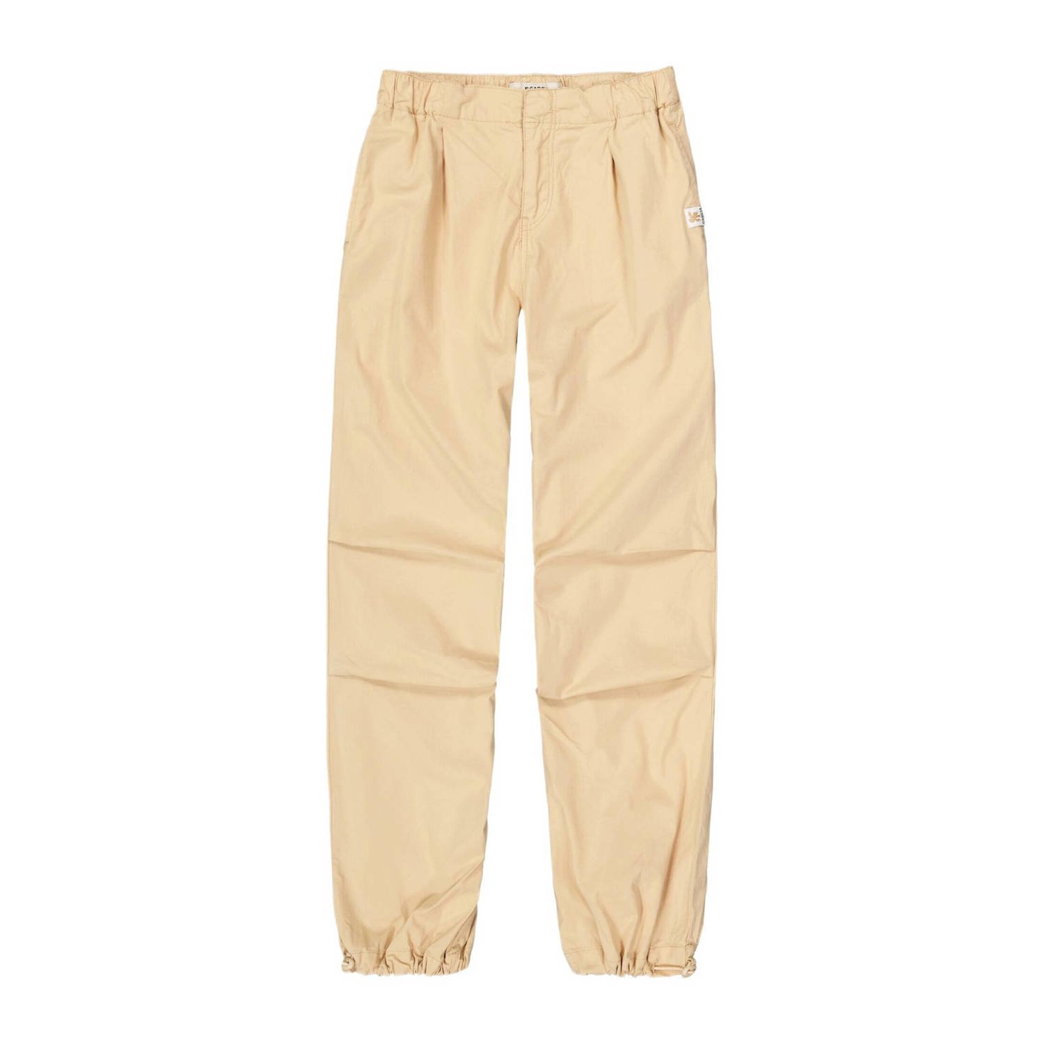 Garcia high waist loose fit broek beige Meisjes Stretchkatoen Effen 134