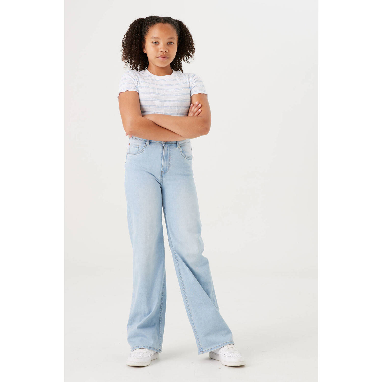 Garcia high waist wide leg jeans Annemay bleached
