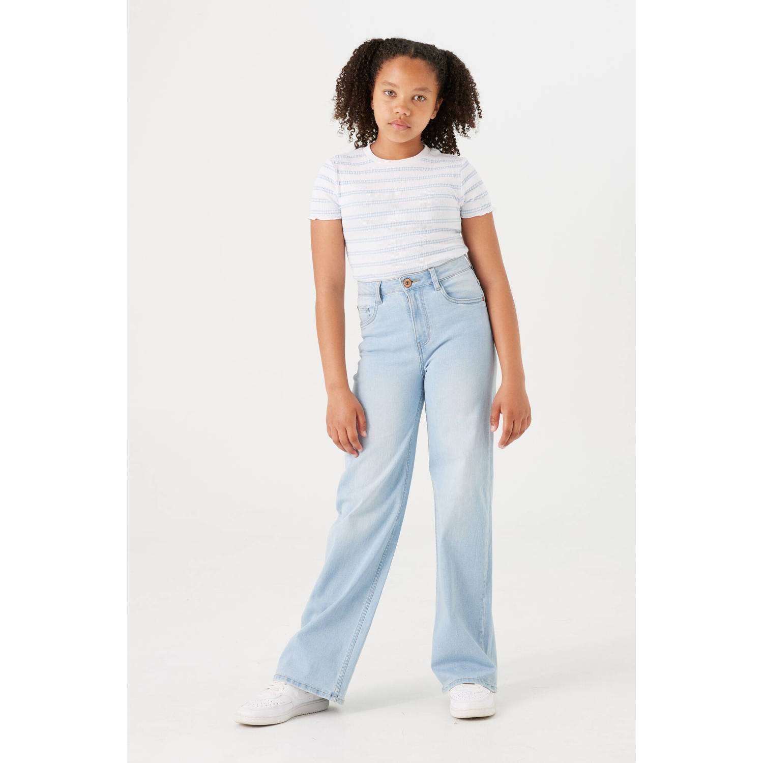 Garcia high waist wide leg jeans Annemay bleached