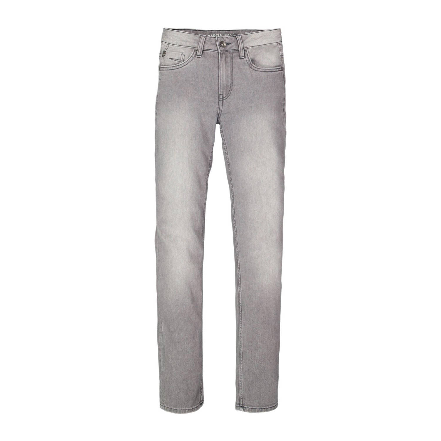 Garcia slim fit jeans Tavio medium used Grijs Jongens Stretchdenim Effen 152