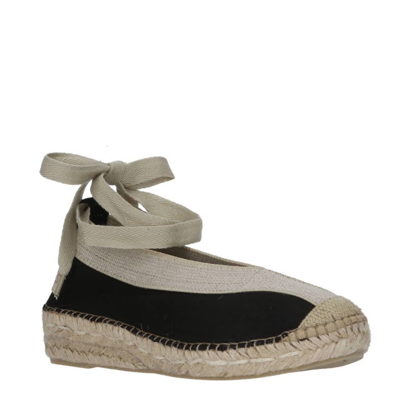 Shabbies Amsterdam Palma Kimono espadrilles zwart wehkamp