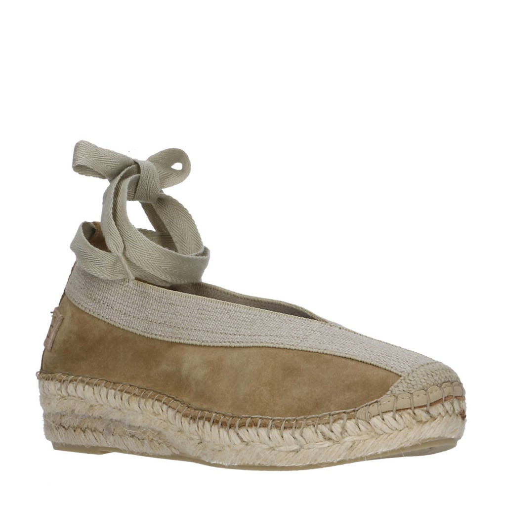 Shabbies Amsterdam Palma Kimono su de espadrilles donker zand wehkamp