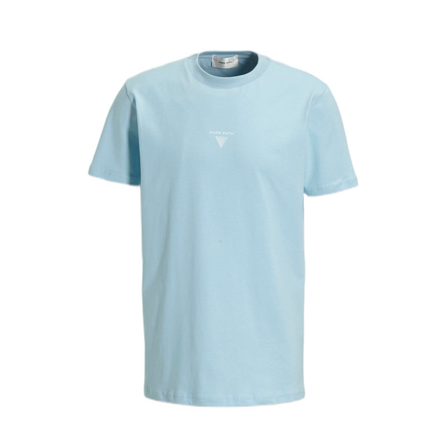 Pure Path T-shirt met backprint blue