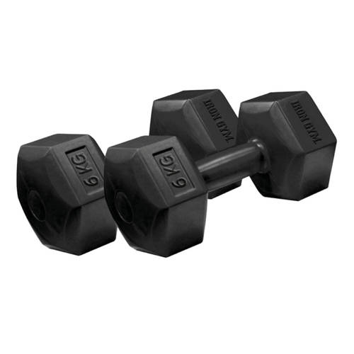 Iron Gym dumbell set - 2 x 6 kg zwart