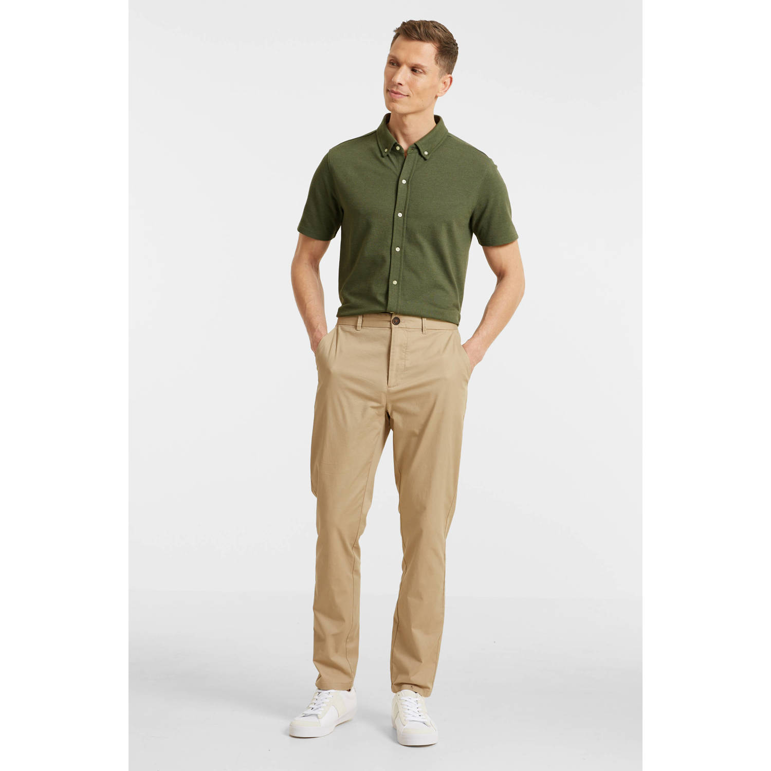 Anytime slim fit chino beige
